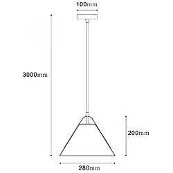 Lustre cuisine chambre suspension moderne pendentif 3 mètres snack table bar pub lampe LED E27 230V ROUGE