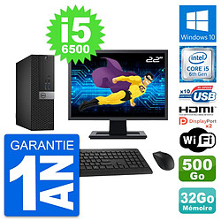 PC Dell 5040 SFF Ecran 22" i5-6500 RAM 32Go Disque 500Go HDMI Windows 10 Wifi - Occasion