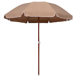 Maison Chic Parasol Jardin | Parasol avec mat en acier 240 cm Taupe - GKD51951