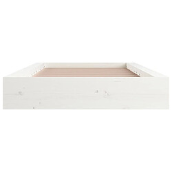 Avis vidaXL Cadre de lit sans matelas blanc 90x200 cm bois massif