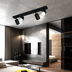 Avis Nettlife Plafonnier LED 4 Spots Noir