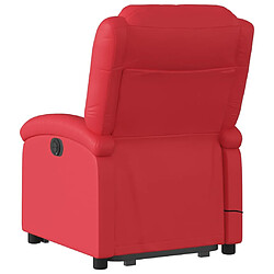 Acheter vidaXL Fauteuil inclinable de massage Rouge Similicuir