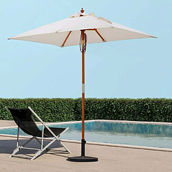 Elios Parasols Parasol de jardin en bois avec mât central anti UV Ormond