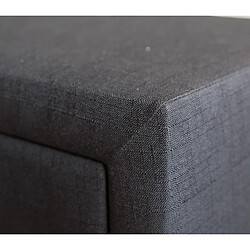 Avis Decoshop26 Table de chevet en tissu noir avec 2 tiroirs de rangement MOC06008