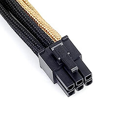 Acheter SilverStone SST-PP07-IDE6BG - 25cm 6pin vers PCI-E 6pin Cable d'extension manchonné, noir or