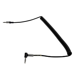 Câble audio auxiliaire de 3,5 mm mâle vers câble mâle 90 degrés ligne droite angle noir