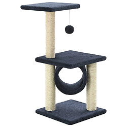 vidaXL Arbre à chat avec griffoirs en sisal 65 cm Bleu foncé