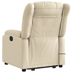 Acheter vidaXL Fauteuil inclinable de massage Crème Tissu