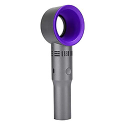 Mini Ventilateur Portatif Sans Lame, Batterie Portable USB 2000mAh Ventilateur de Bureau Fonctionnant 10h avec support pour Téléphone Portable, 3 Vitesses pour le Bureau de Maquillage en Plein Air(Violet)