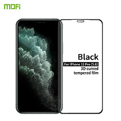 Wewoo Protection Film de verre trempé pour écran incurvé 3D anti-déflagrant 3D 9H iPhone 11 Pro Noir