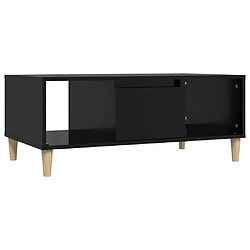 vidaXL Table basse Noir 90x50x36,5 cm Bois d'ingénierie