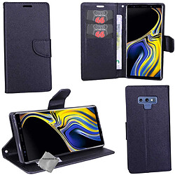 Acheter Htdmobiles Housse etui portefeuille pour Samsung Galaxy Note 9 + verre trempe - NOIR / NOIR