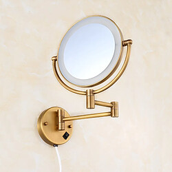 Avis Universal Miroir de salle de bains en laiton antique 1x3 loupe éclairage mural LED cosmétique éclairage pour femmes miroir | loupe salle de bains | miroir de salle de bain miroir en cuivre(Le cuivre)