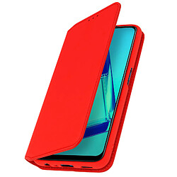 Avizar Housse Oppo A72 / A52 Clapet Porte-cartes Fonction Support Fin et Élégant Rouge