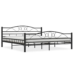 vidaXL Cadre de lit sans matelas noir acier 180x200 cm