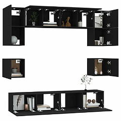 Acheter Maison Chic Ensemble de meubles TV 8 pcs | Banc TV Moderne pour salon | Meuble de Rangement - Noir Bois d'ingénierie -MN30668