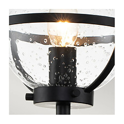 Avis Elstead Lighting Applique murale Salle de bains Hinkley Acier,verre grainé transparent Noir