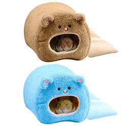 Wewoo Panier pour chien ou Chat Coussin Mignon petit animal Cages Pet Lapin Hamster Maison Lit Rat Qquirrel Guinée Hiver Chaud Cage Suspendue Bleu pas cher