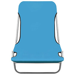 Avis Helloshop26 Chaises longues pliables 2 pièces acier et tissu bleu 02_0011932