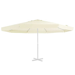 vidaXL Tissu de remplacement pour parasol d'extérieur Sable 500 cm