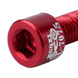 Avis 4 pcs vélo de route guidon tige vis en alliage d'aluminium m5 * 17mm boulons rouge