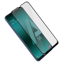 Akashi Film Galaxy A50 Protection Ecran Verre Trempé Bords Biseautés Noir