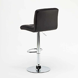 Acheter Superstool Tabouret pour bar cuisine fixe pivotant réglable avec dossier et repose-pied Atlanta, Couleur: Noir