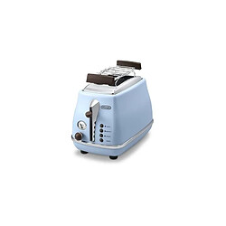 DELONGHI CTOV 2103.AZ Grille Pain Icona Vintage - Bleu et Marron