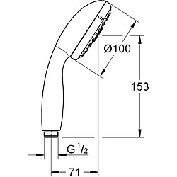 GROHE Douchette 3 jets Vitalio Comfort 100 chromé