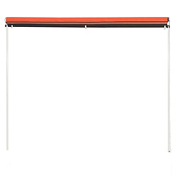 Avis vidaXL Auvent rétractable 300x150 cm Orange et marron