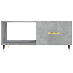 Maison Chic Table basse,Table Console Table d'appoint, Table pour salon gris béton 90x50x40 cm bois d'ingénierie -MN91947 pas cher