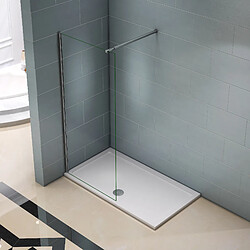 Paroi de douche à l'italienne 80x200cm avec une barre de fixation extensible