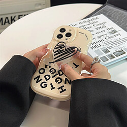 GUPBOO Étui pour iPhone11ProMax Graffiti Love Bracket English Niche Phone Case Anti-chute