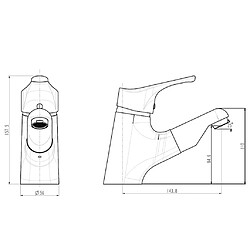 SCHÜTTE Mitigeur de lavabo avec spray rétractable ATTICA chrome pas cher