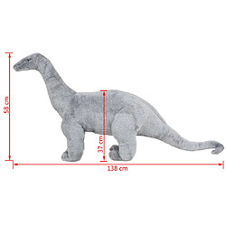 Acheter vidaXL Jouet en peluche Dinosaure Brachiosaurus Gris XXL