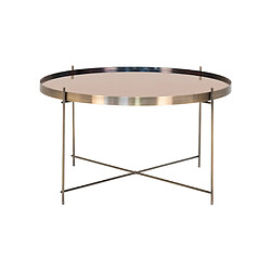 Lisa Design Glina - table basse - métal et verre - 70 cm