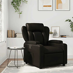 Maison Chic Fauteuil inclinable,Fauteuil luxe de relaxation Noir Similicuir -MN19690