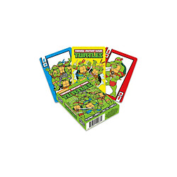 Cartes à jouer AQUARIUS TMNT - Jeu de cartes sur le thème TMNT pour vos jeux de cartes préférés - Marchandises et objets de collection TMNT sous licence officielle - Taille poker avec finition lin