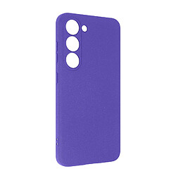 Avizar Coque pour Samsung Galaxy S23 Silicone Flexible avec Détails pointillés violet