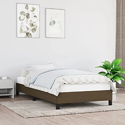 vidaXL Cadre de lit sans matelas marron foncé 90x190 cm tissu