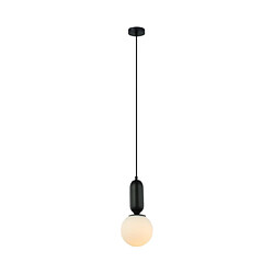 Luminaire Center Suspension Aldeva Verre,Acier Noir