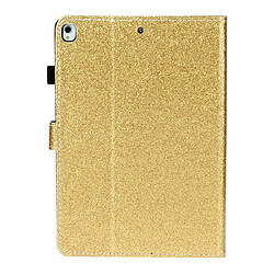 Avis Wewoo Housse Étui Coque Etui à rabat horizontal en cuir avec support et fente pour cartes iPad 10.2 / 10.5 vernis à paillettes or