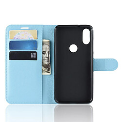 Acheter Etui en PU litchi bleu pour votre Xiaomi Redmi Note 7