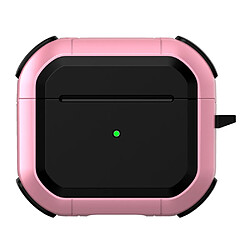 Coque en TPU antichoc avec mousqueton, rose pour votre AirPods 3