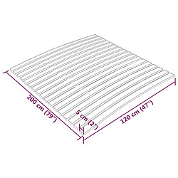 vidaXL Sommier à lattes avec 17 lattes 120x200 cm pas cher