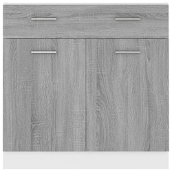 Acheter vidaXL Armoire de plancher à tiroir Sonoma gris 80x46x81,5 cm