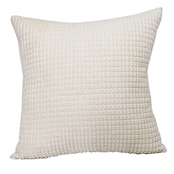 Acheter Housse De Coussin En Velours Côtelé Doux Taille Carrée Taille Coussin Blanc Crème