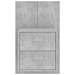 Maison Chic Table de chevet murale,Table de nuit Gris béton -MN94914 pas cher