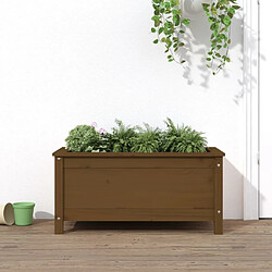 Maison Chic Jardinière,Bac à fleurs - pot de fleur marron miel 82,5x40x39 cm bois massif de pin -GKD42948