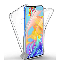 Htdmobiles Coque silicone gel fine 360 integrale pour Huawei P30 Lite + film ecran - TRANSPARENT